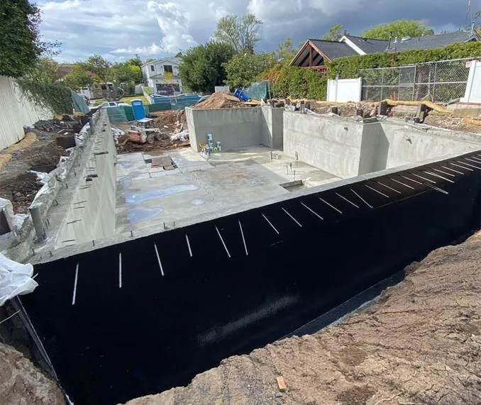 Basement damp-proofing project